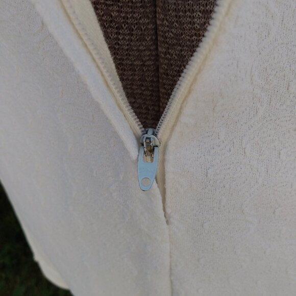 Vintage 60s Dress White Sleeveless Summer 35" Bust 32" Waist Mod GoGo Retro - Picture 11 of 12